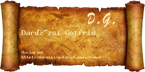 Darázsi Gotfrid névjegykártya